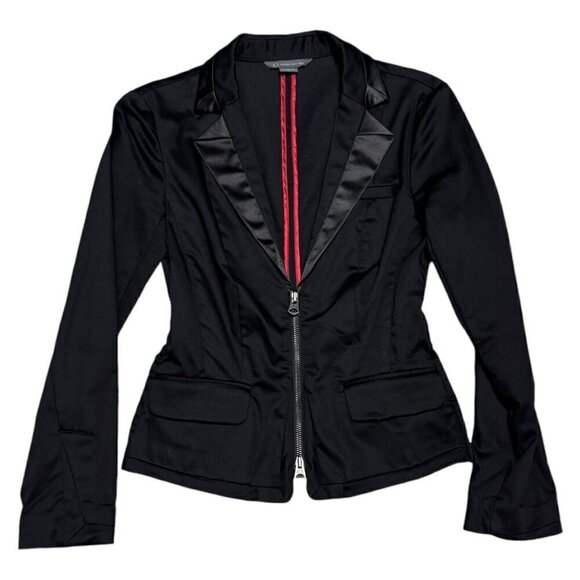 ARMANI Exchange Luxury Designer Black Blazer Business Casual Work Jacket XS - Picture 1 of 5